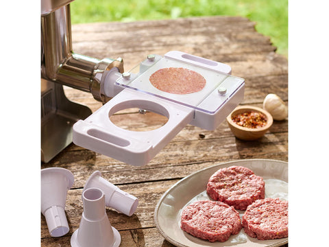 LEM Molde para hamburguesas Big Bite facilita contornos prolijos para cocinar.