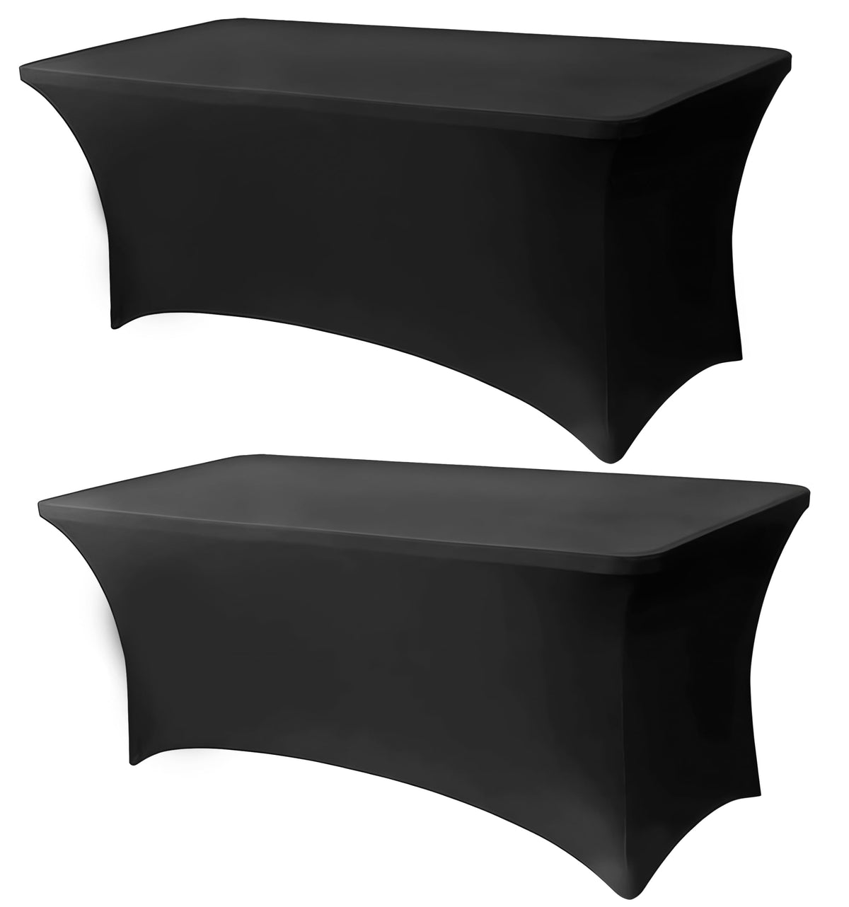 Mantel Lemict rectangular 6ft negro con ajuste perfecto para mesas grandes