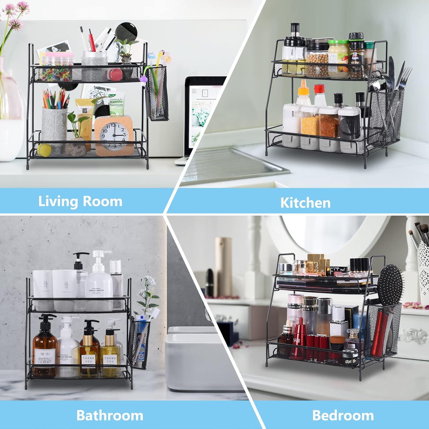 LEMIKKLE organizador encimera dormitorio: accesorios pequeños al alcance sin esfuerzo.