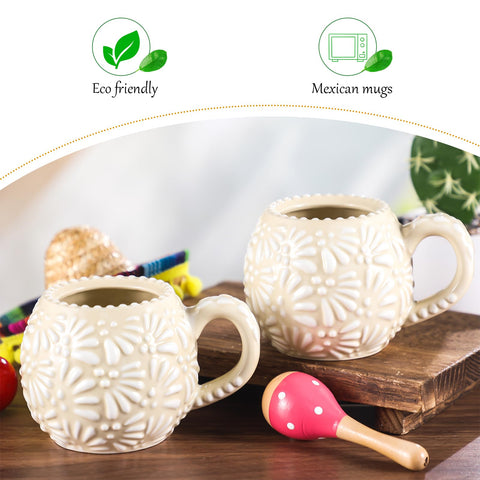 LemonRoad cerámica mexicana para café, diseño Talavera realza la vajilla.
