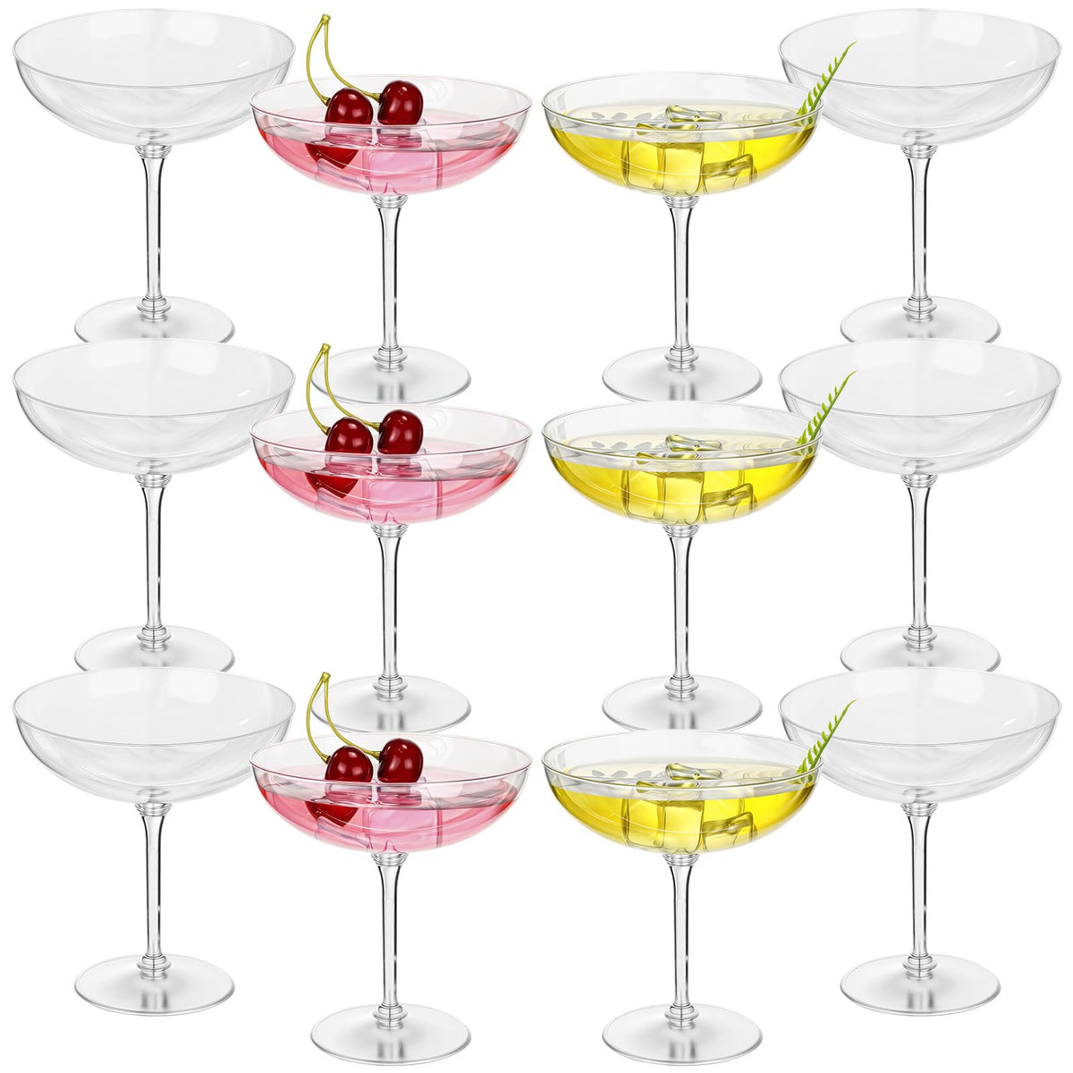 LemonRoad copa martini desmontable de 9oz, transparente, ideal para cócteles en reuniones.