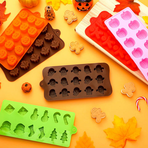 LemonRoad molde silicona calabaza espeluznante: adecuado para chocolates y dulces temáticos