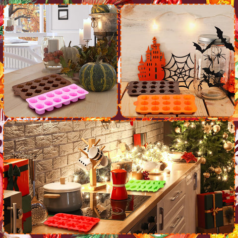 LemonRoad molde silicona formas navideñas variadas: para chocolates y decoraciones festivas