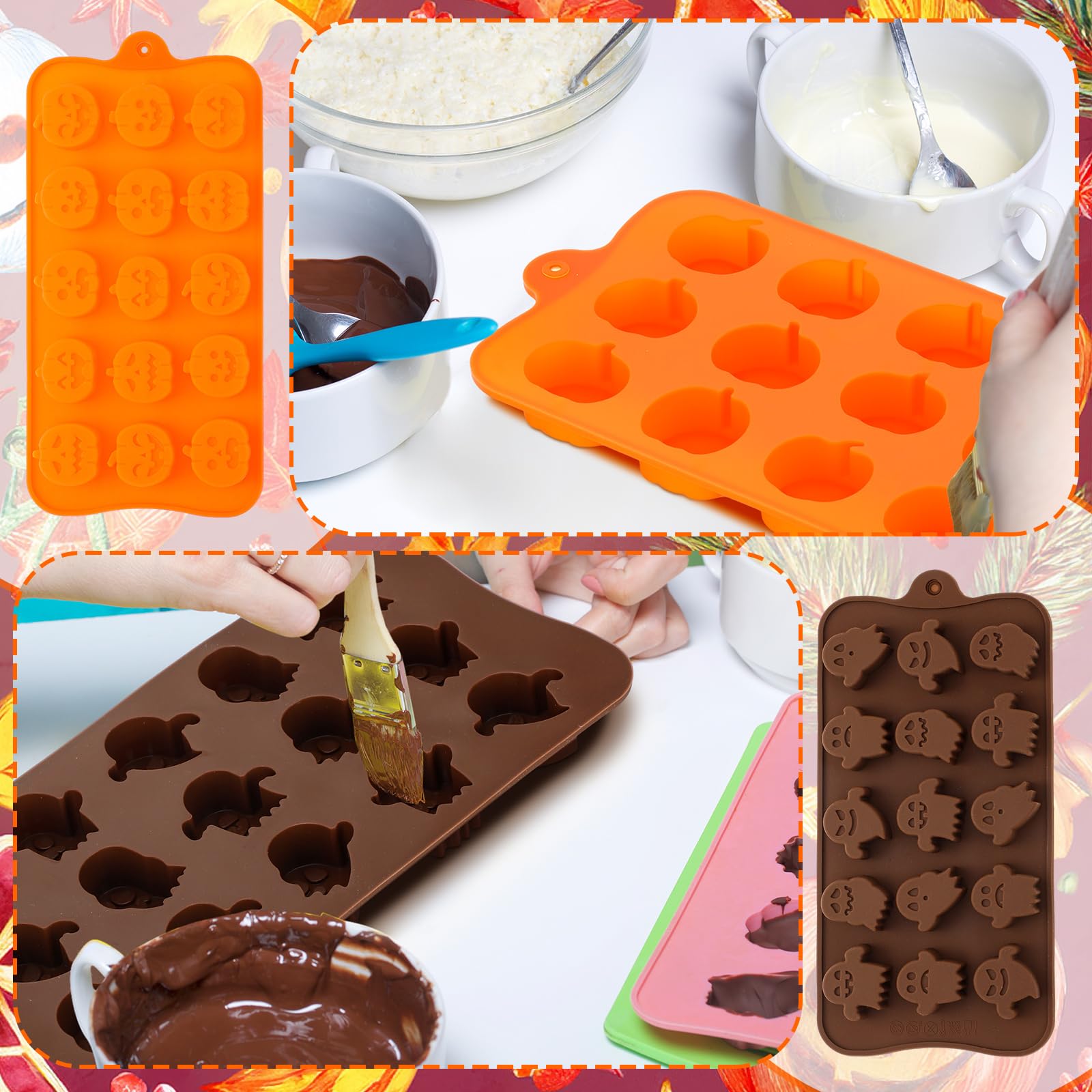 LemonRoad molde silicona hoja de arce: ideal para caramelos y decoraciones festivas
