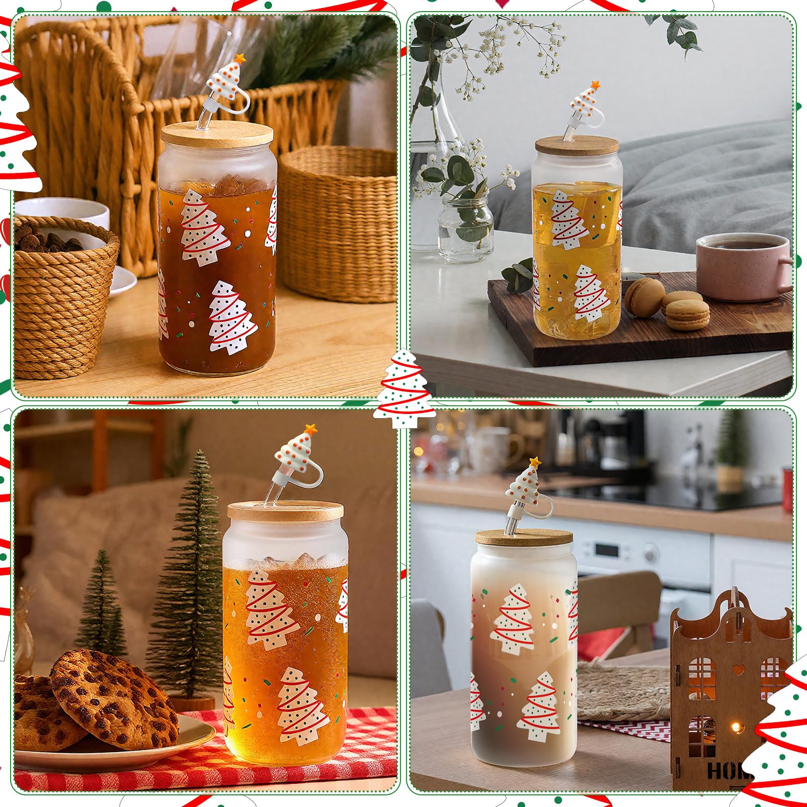 Vaso LemonRoad decorativo para mesas navideñas, añade color y estilo.