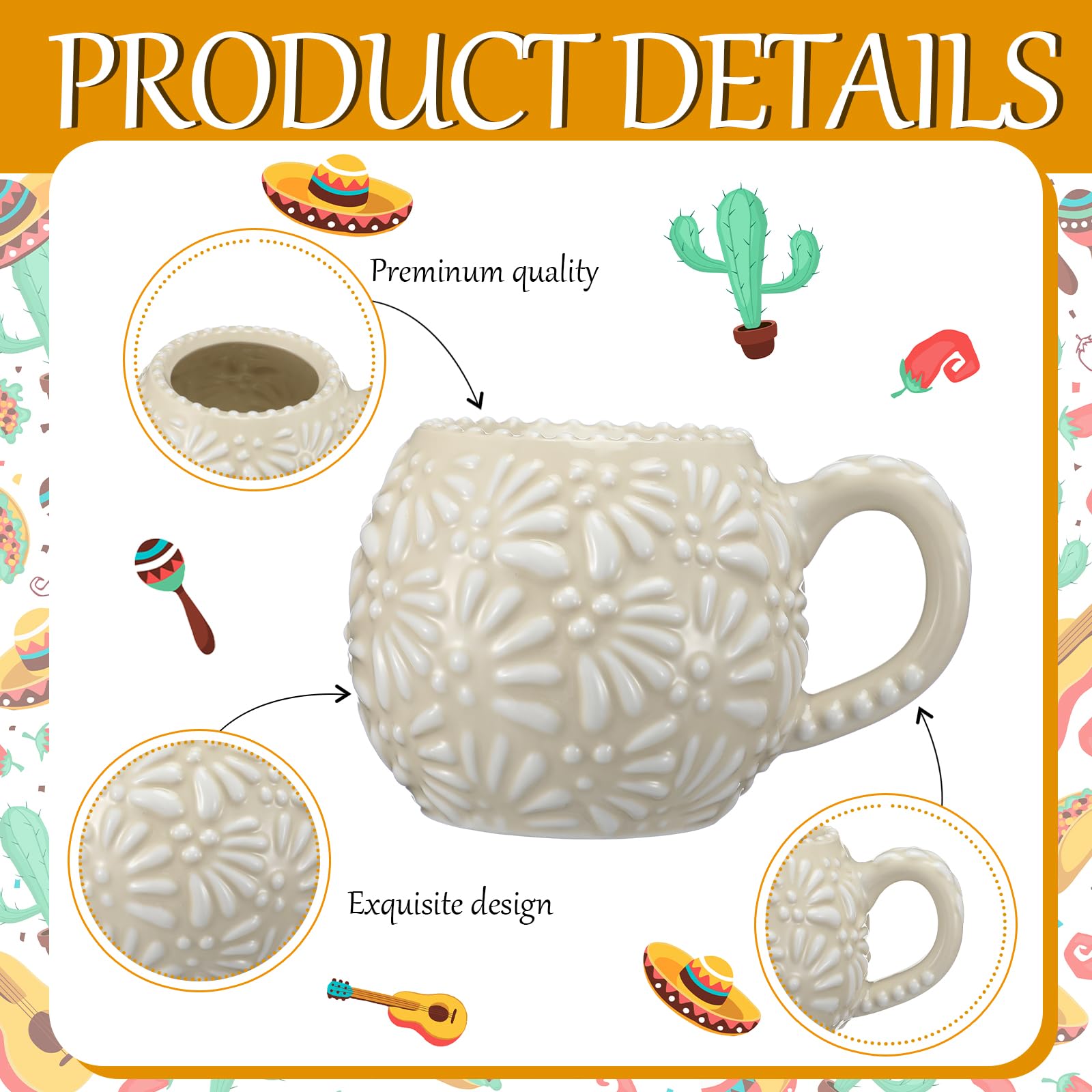 LemonRoad taza mexicana cerámica con diseño Talavera, aporta estilo a la mesa.