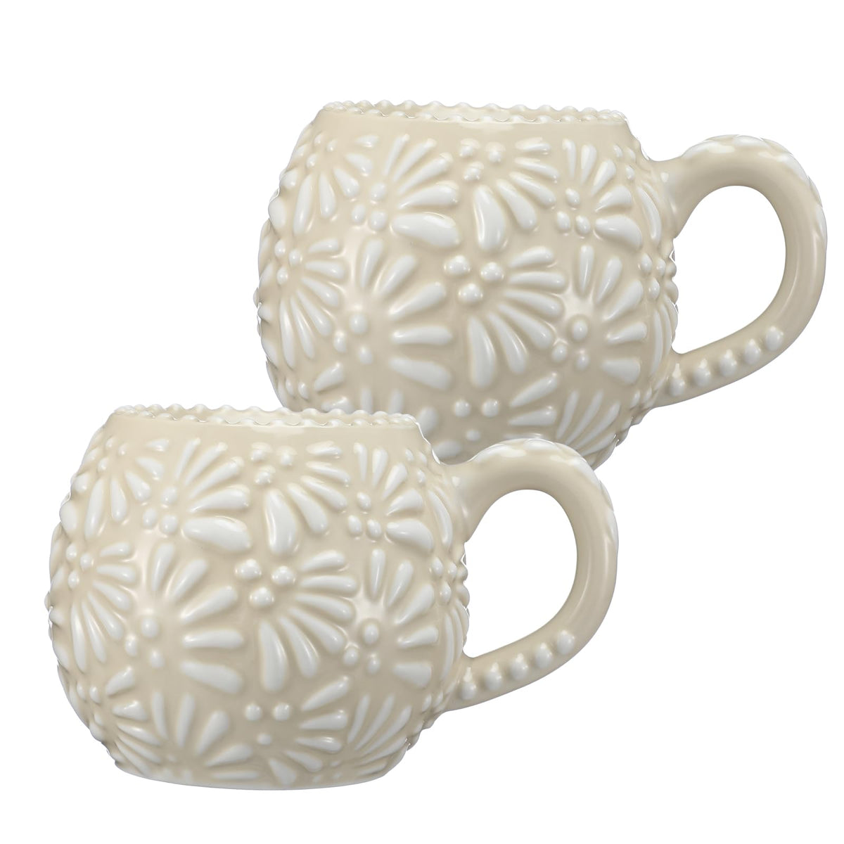 LemonRoad tazas cerámicas mexicanas Talavera 12oz, ideales para café diario.