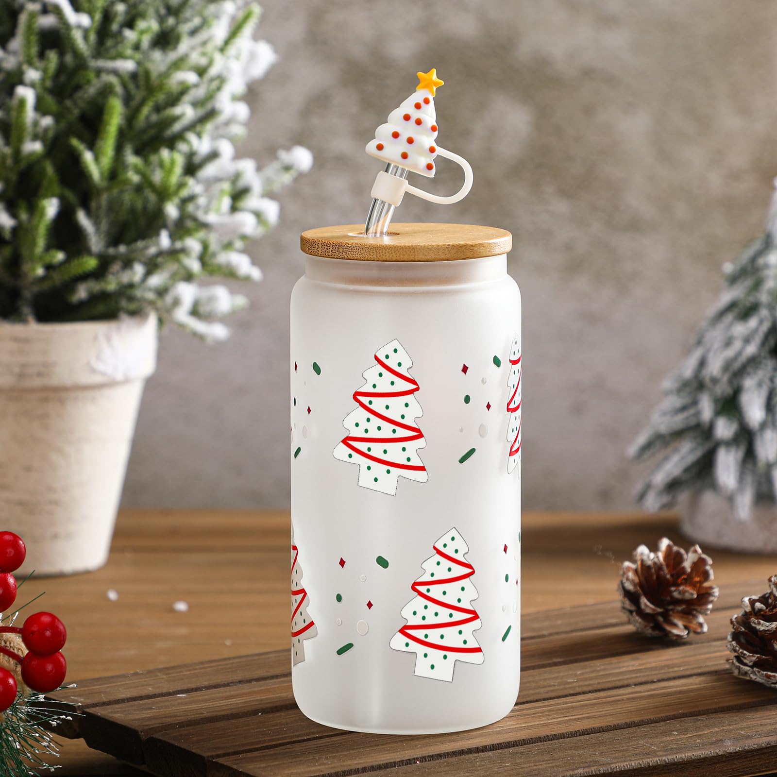 Vaso LemonRoad reutilizable con diseño de árbol para reducir residuos.