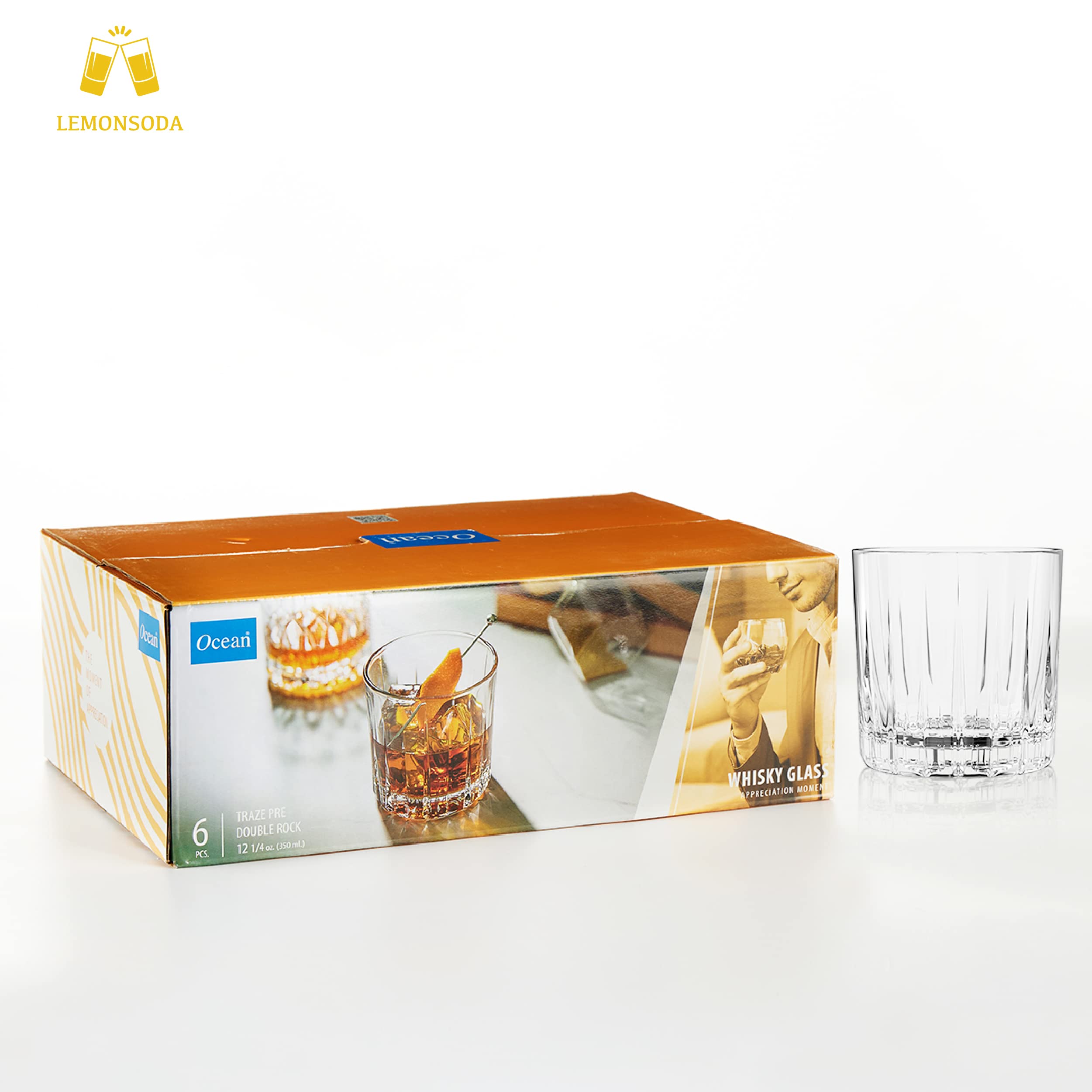 LEMONSODA Vaso cognac, tamaño cómodo para pausas de degustación.