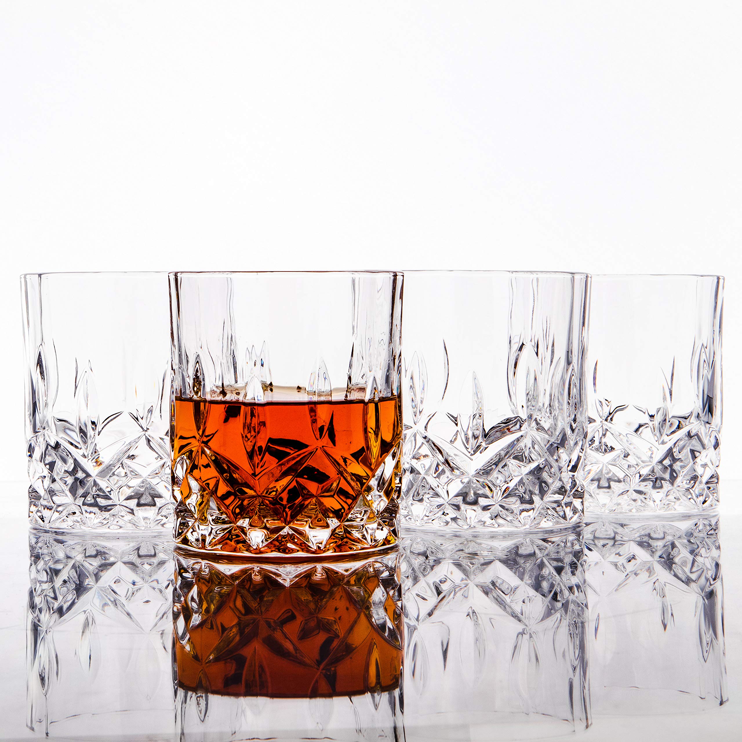 Vaso Lemonsoda de cristal tallado para whisky, 10 oz, ideal para degustación