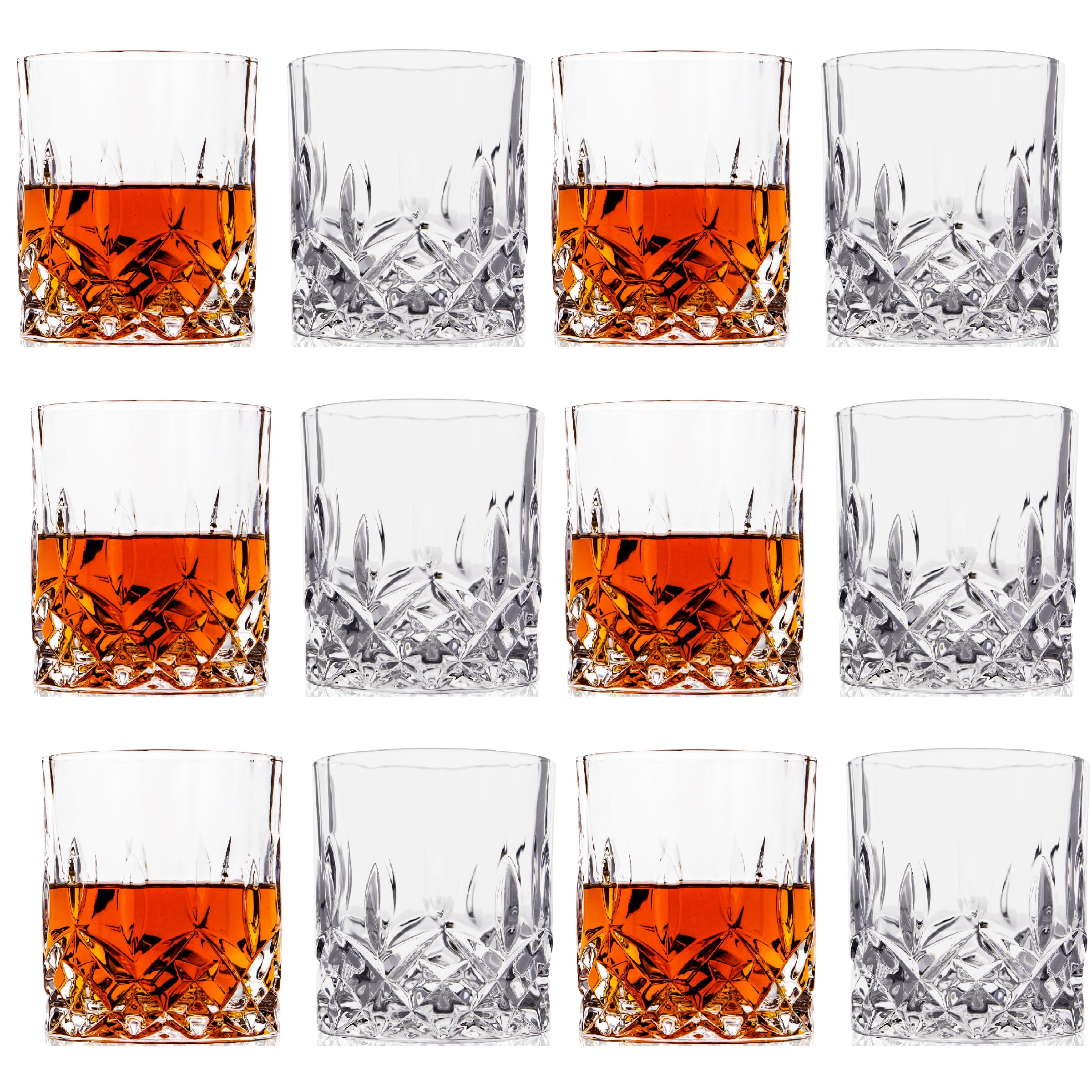 Lemonsoda vaso con cristal tallado, set de 2 para servir whisky con estilo.