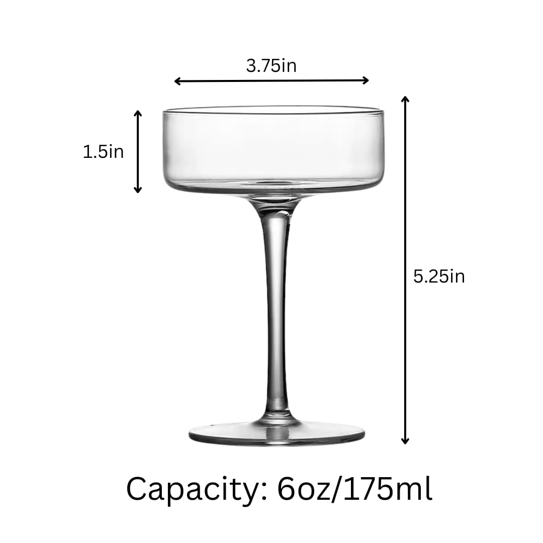 LEMONSODA diseño elegante de copas martini con tallo para servir con estilo.