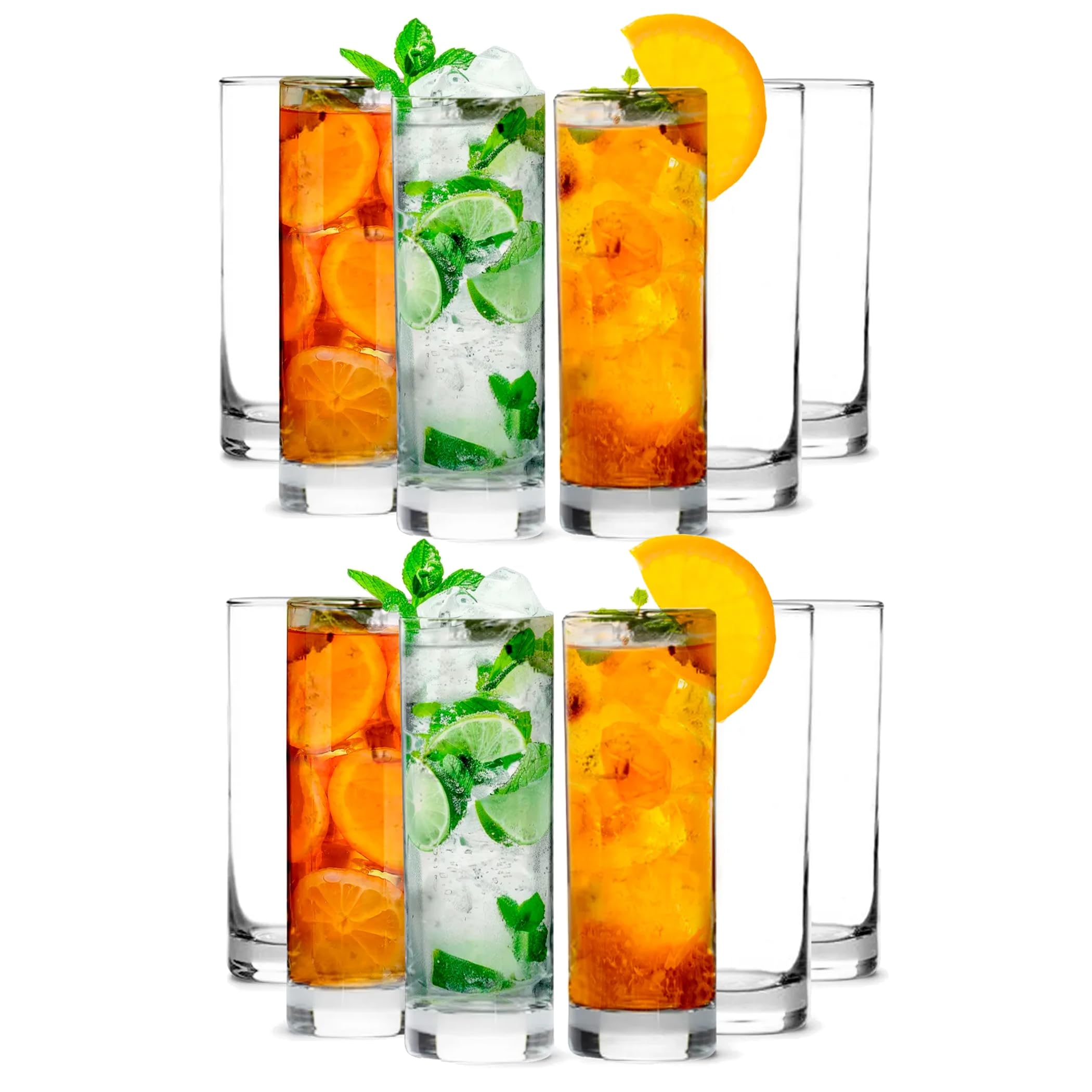 LEMONSODA highball 12oz, set de 6, ideales para mojitos y gin-tonic.