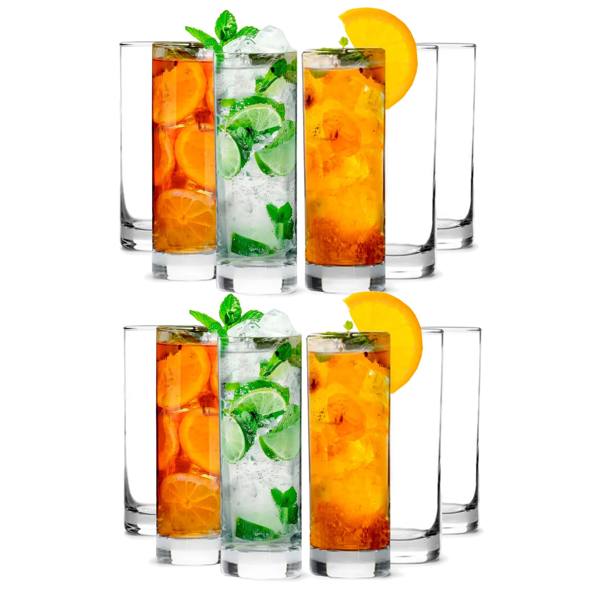 LEMONSODA highball 12oz, set de 6, ideales para mojitos y gin-tonic.