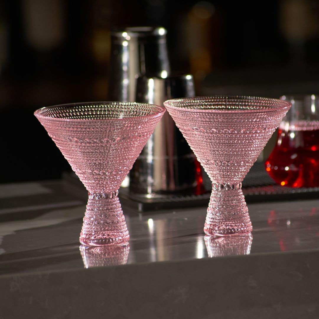 LEMONSODA Hobnail Martini Transparente: vaso resistente para martinis y bebidas frías.