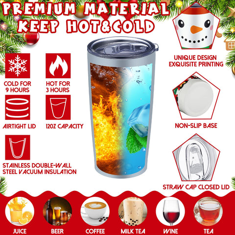 Lemosae tumbler navidad 20oz estilo vintage: duradero y sin fugas.