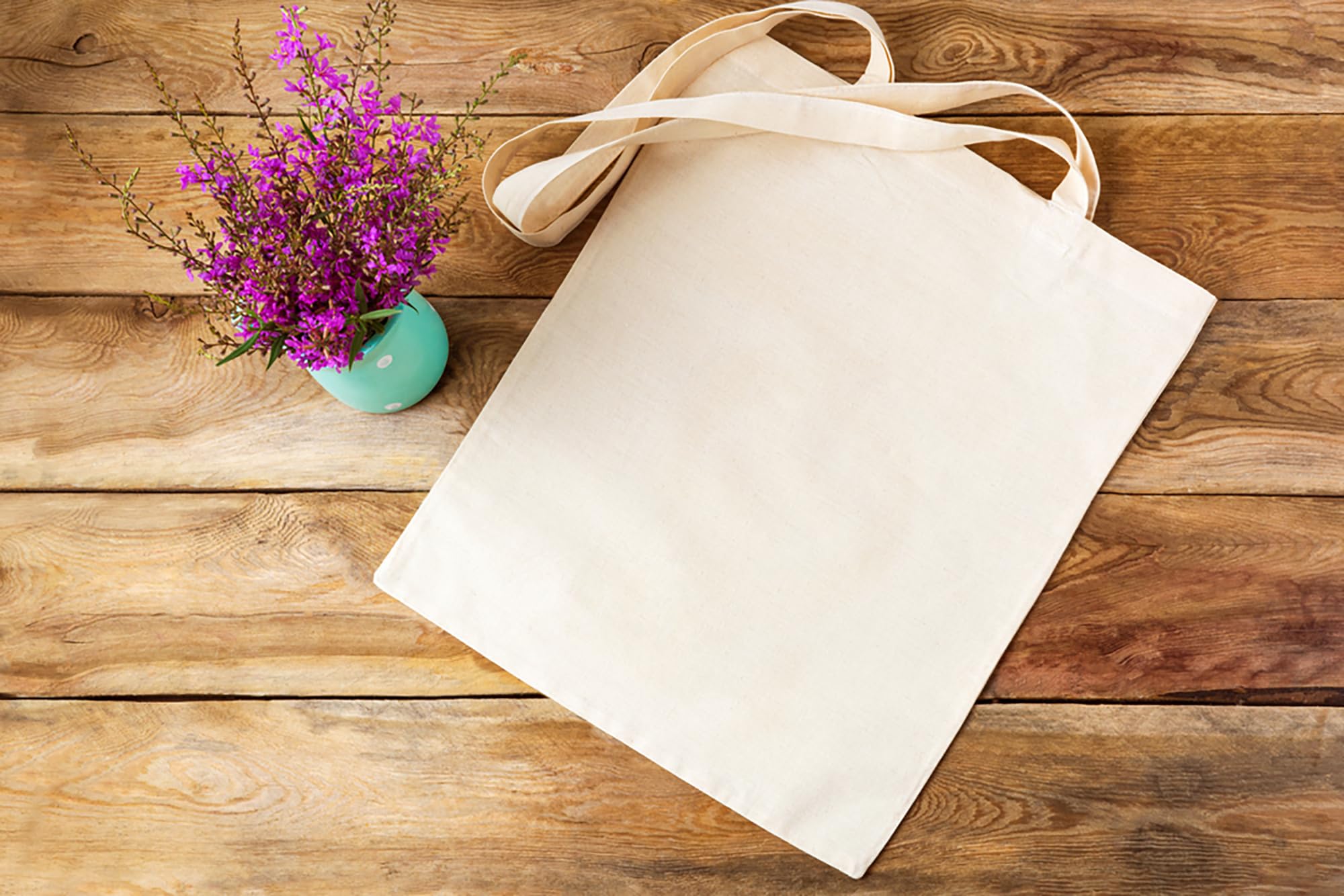 Lenenz tote de algodón 15x16, uso diario ecológico para escuela o trabajo.