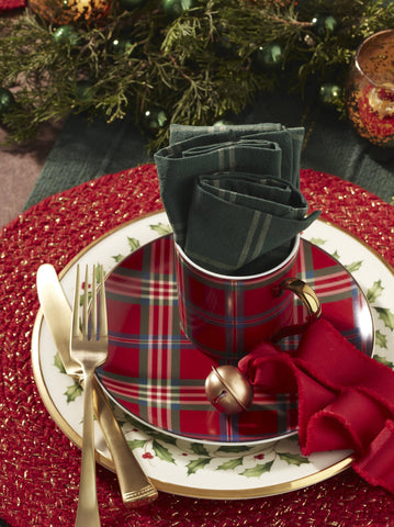 Lenox 896528: plato de porcelana de 8 pulgadas, perfecto para postres festivos.
