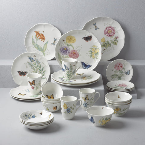 Lenox Butterfly Meadow plato tidbit de 6 pulgadas, ideal para aperitivos y porciones pequeñas.