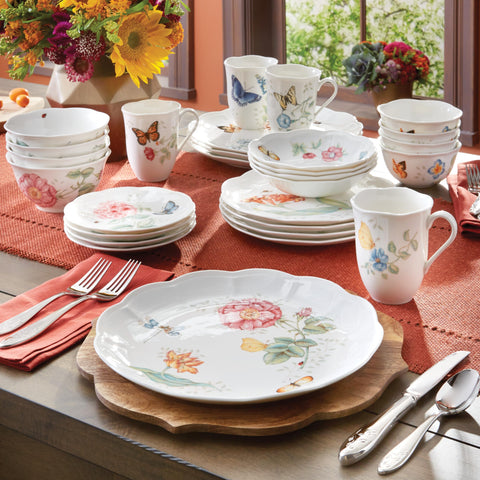 Lenox Butterfly Meadow tazón postre de 12 oz, para dulces o ensaladas ligeras.