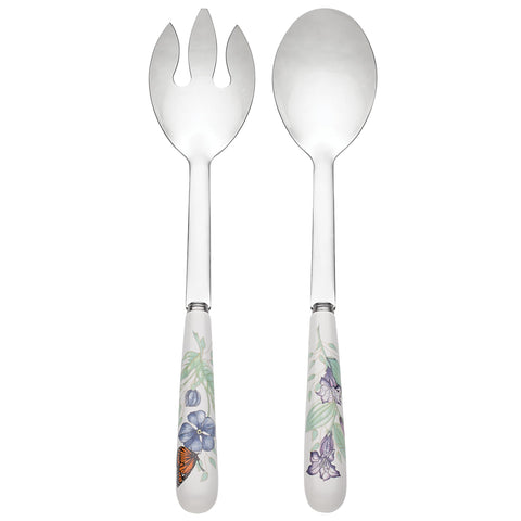 Lenox Butterfly Meadow, juego-servido-2-piezas, ideal para servir ensaladas y postres.