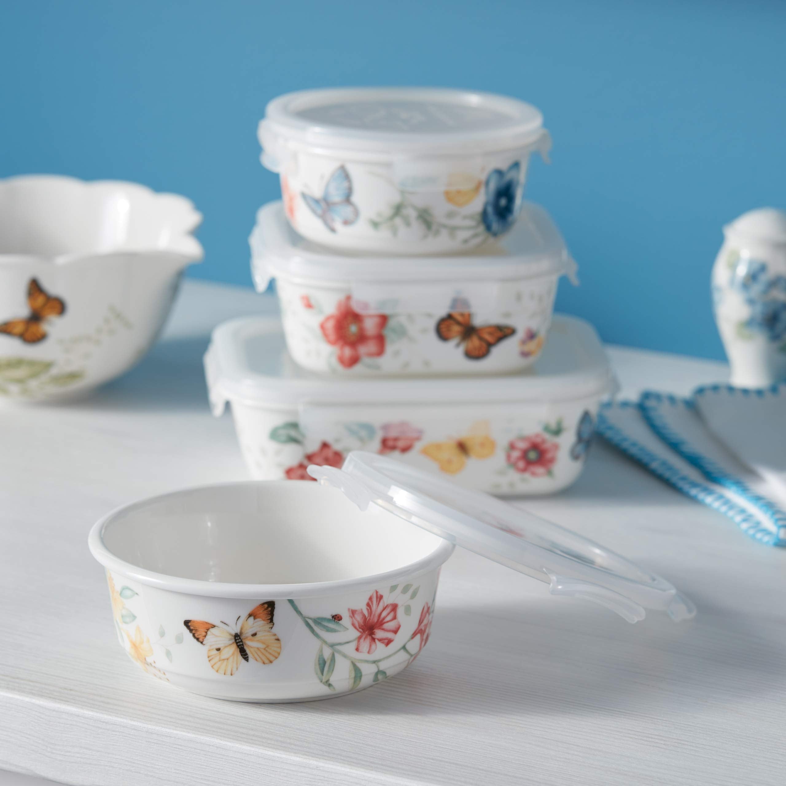 Lenox Butterfly Meadow: porcelana apta lavavajillas y microondas, perfecta para uso diario.