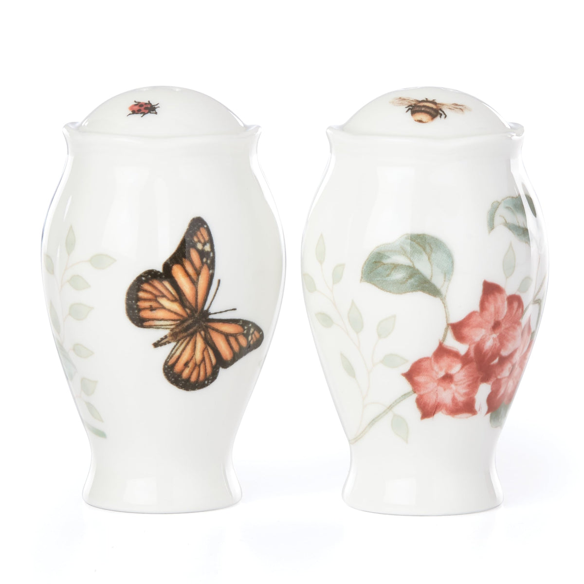 Lenox Butterfly Meadow salero y pimentero, edición limitada para mesa elegante