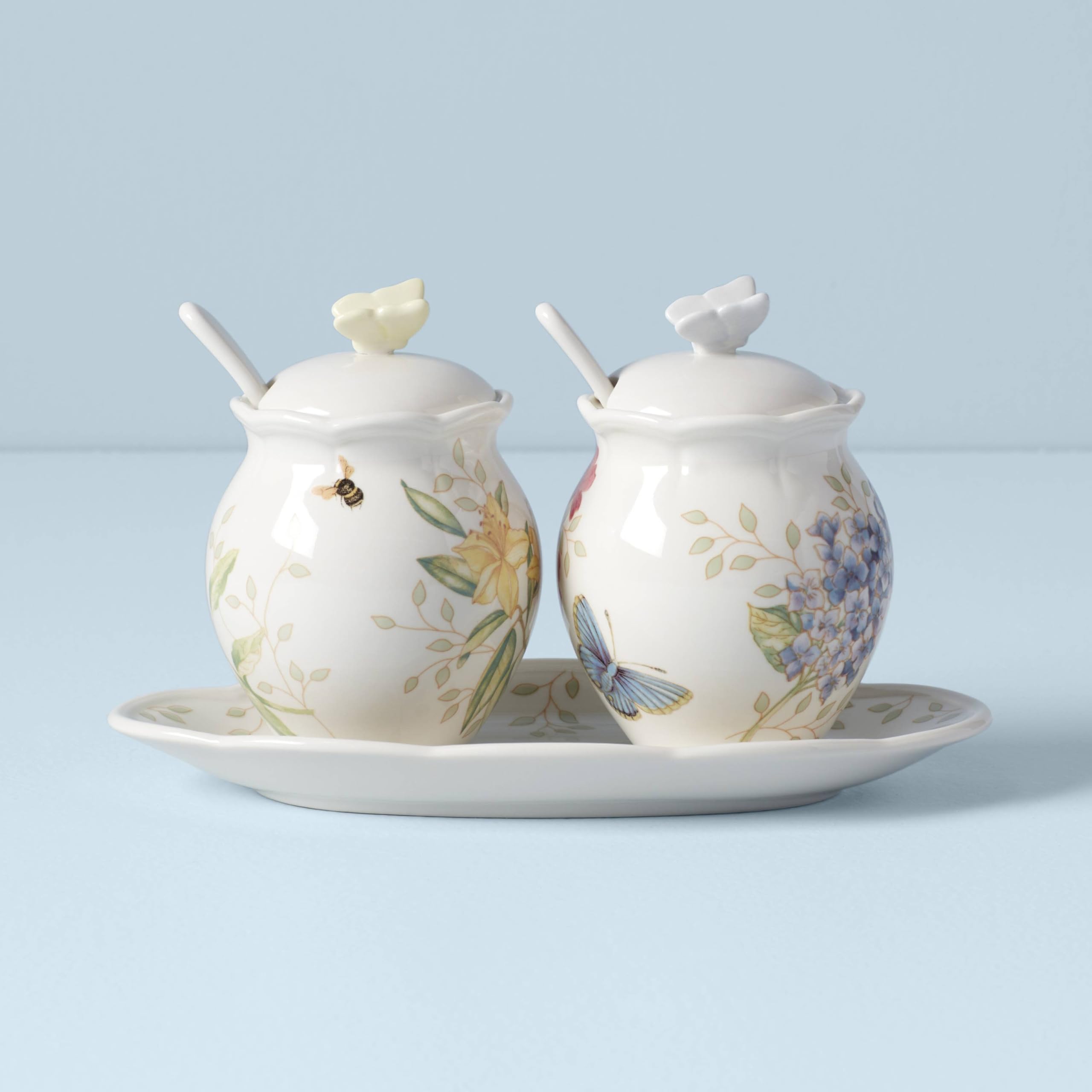 Lenox Butterfly Meadow: set de condimentos en empaque regalo.