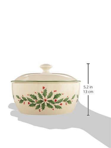 Asa elegante de la cazuela Lenox con acabado marfil.