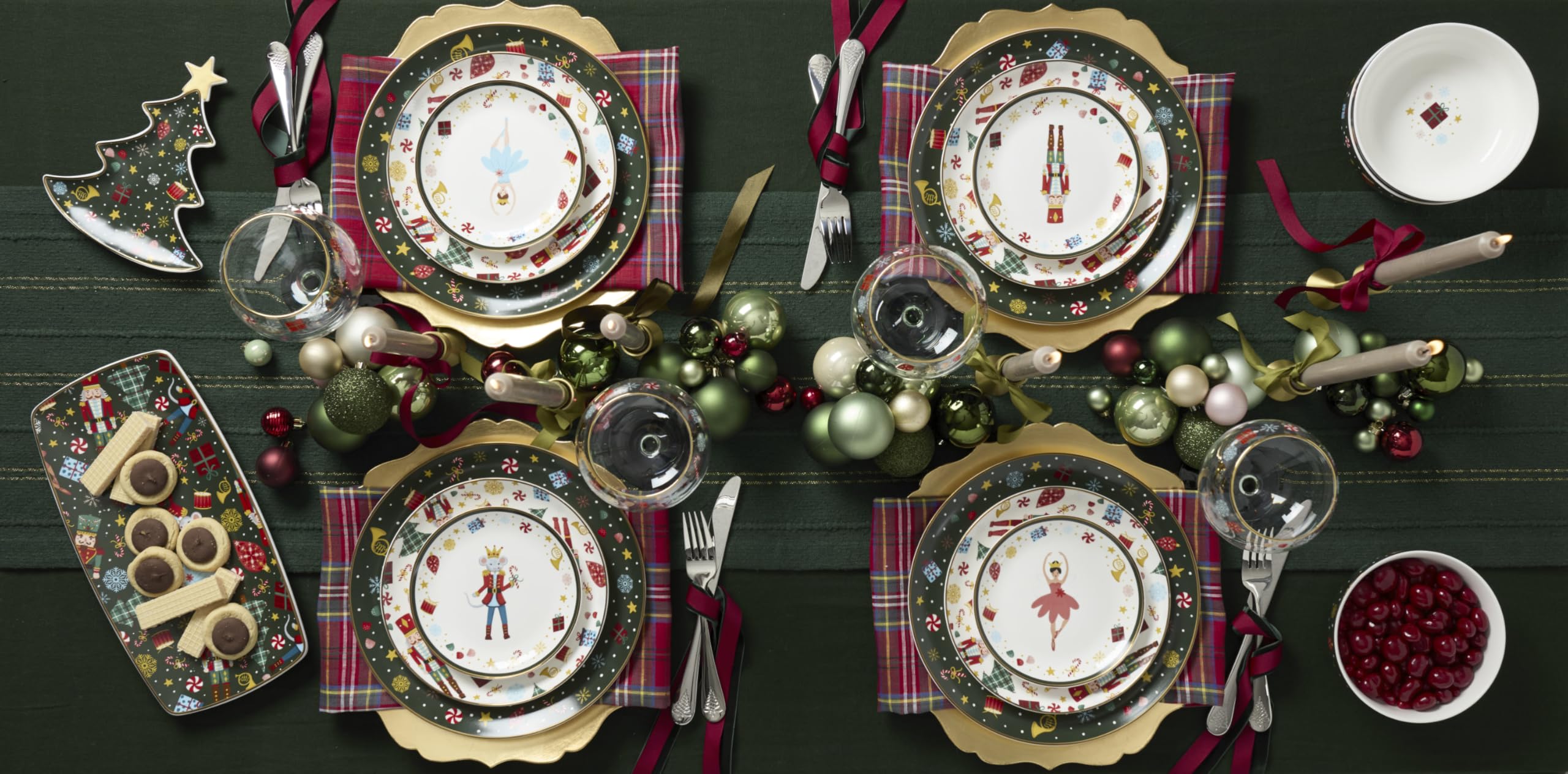 Lenox Detalles dorados Baile del Cascanueces plato para mesa