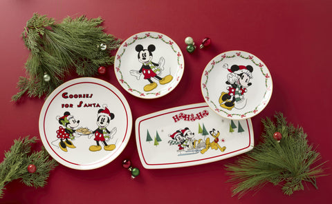 Lenox Disney Holiday, detalles brillantes en plato, perfecto para postres festivos