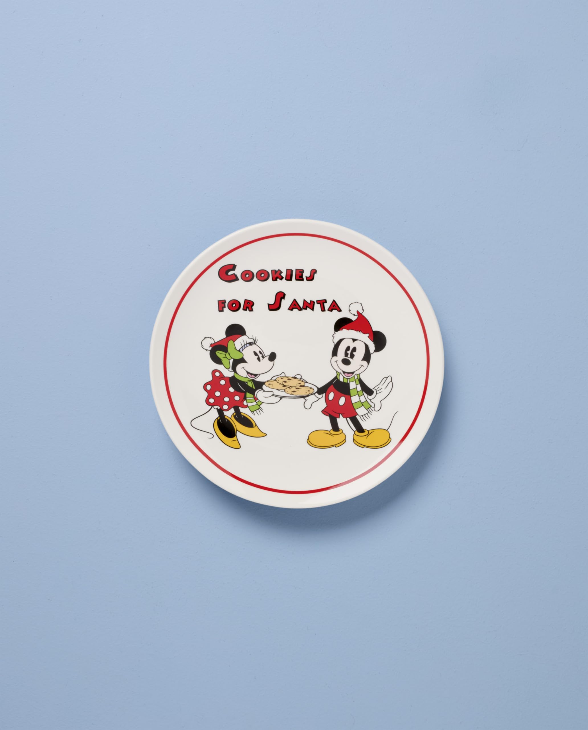 Lenox Disney Holiday, dibujo de Mickey y Minnie, ideal para servir golosinas navideñas