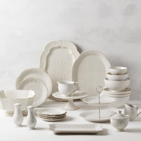 Salero y pimentero Lenox French Perle aptos para lavavajillas para uso diario.