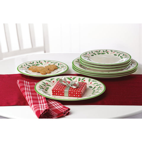 Conjunto Lenox Holiday, diseño festivo, ideal para anfitriones navideños.