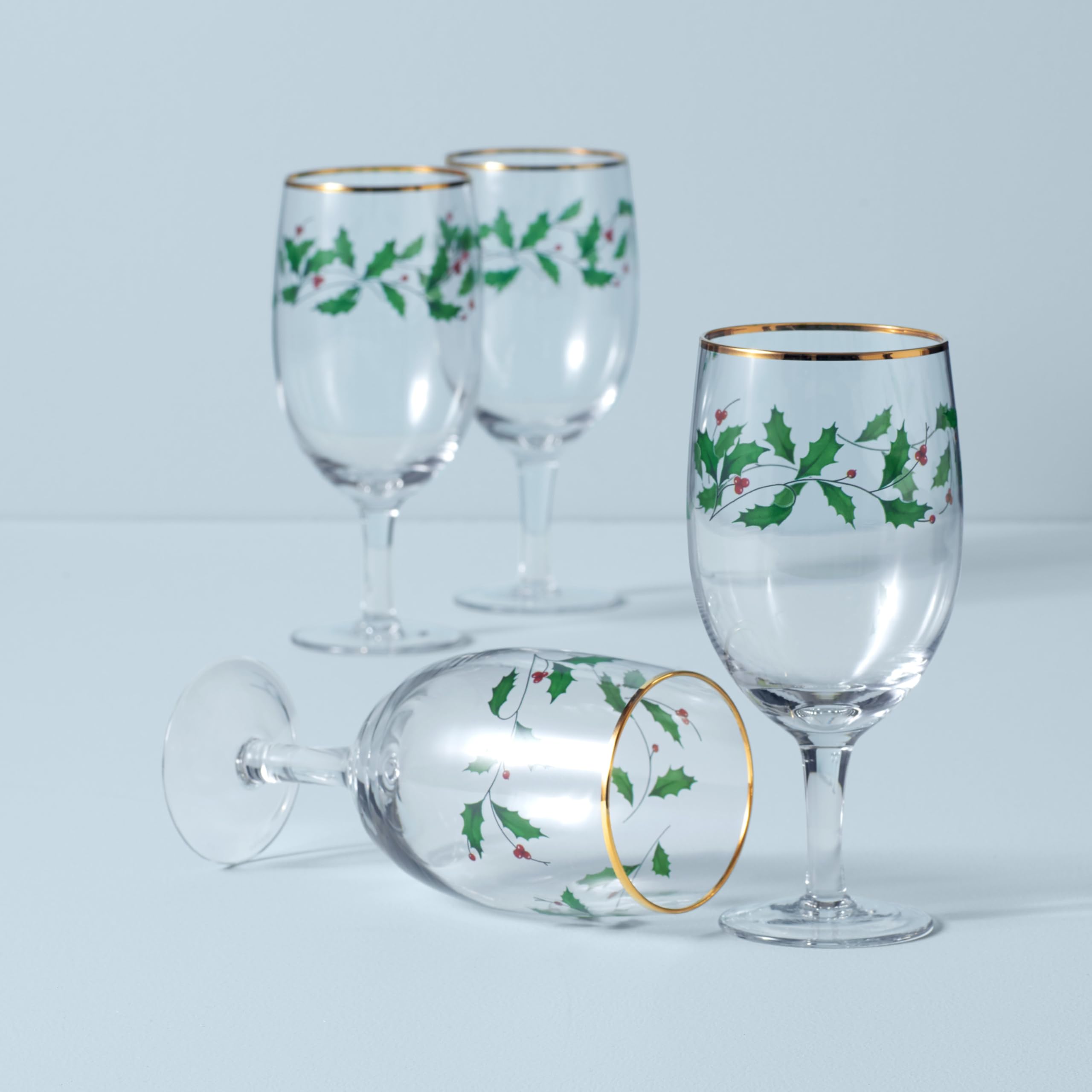 Cristal claro Lenox Holiday, brillo duradero para cenas festivas.