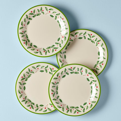 Pieza Lenox Holiday de melamina, color rojo-verde, apta para uso diario.