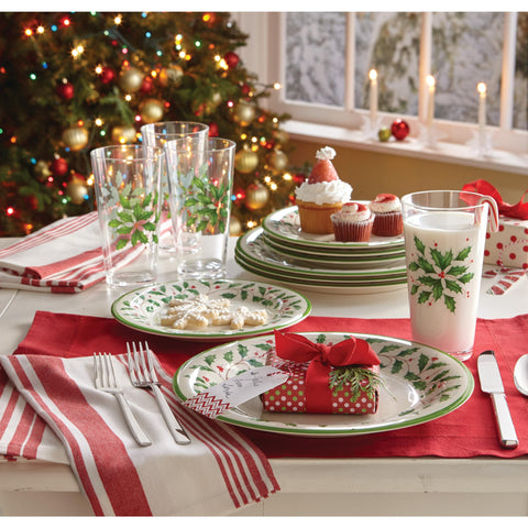 Plato de melamina Lenox Holiday, duradero para uso repetido en fiestas.