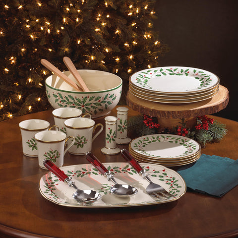 Lenox Holiday: presentación elegante para mesa navideña y reuniones.