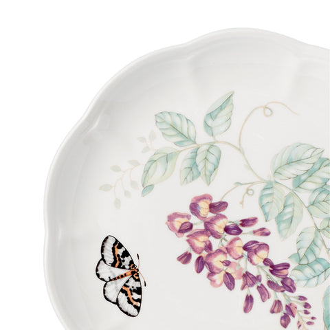 Lenox mariposa-campo plato acento 4p, borde escallopado y uso versátil