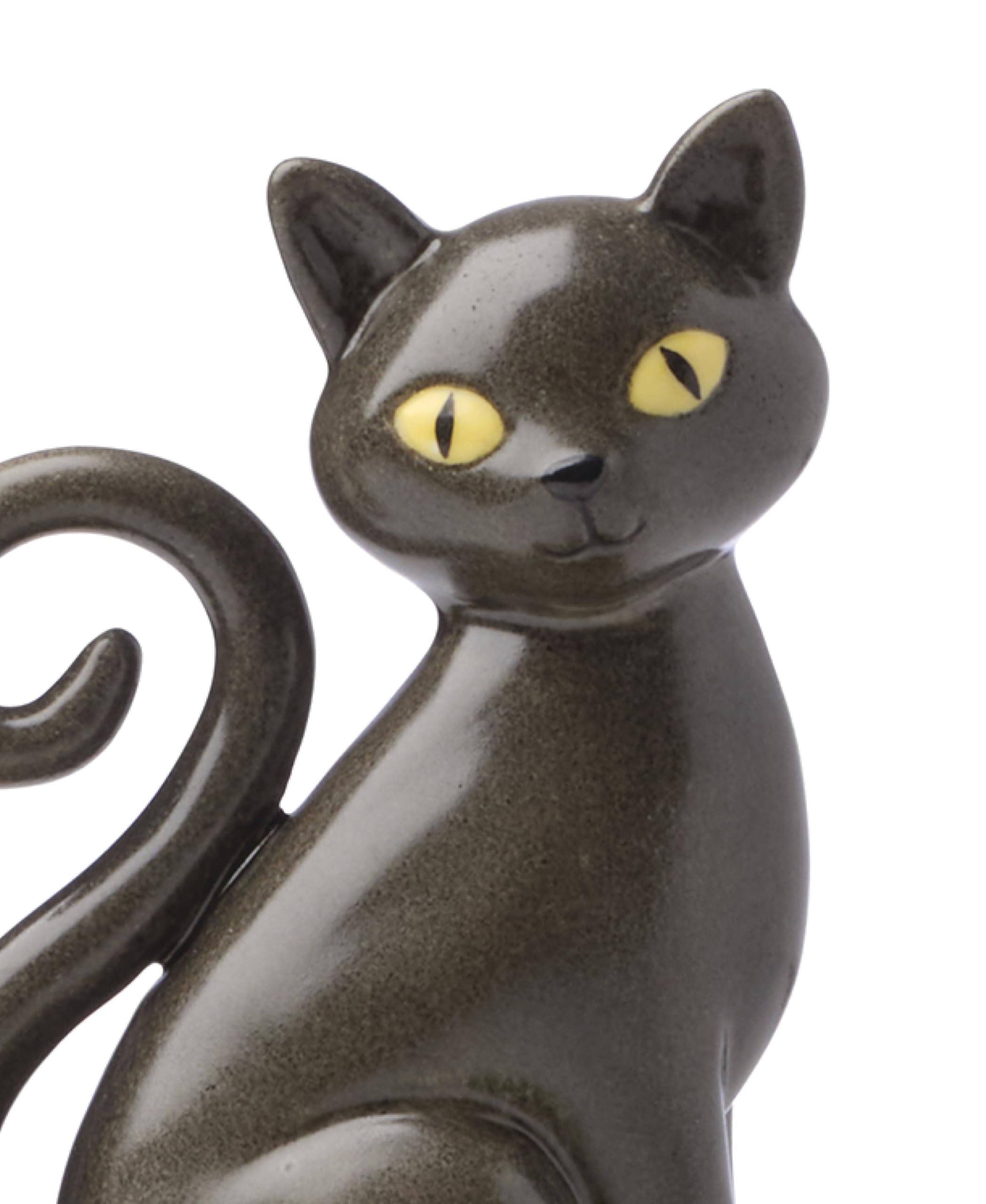 Lenox motivo gato negro sobre calabaza decora la mesa festiva.