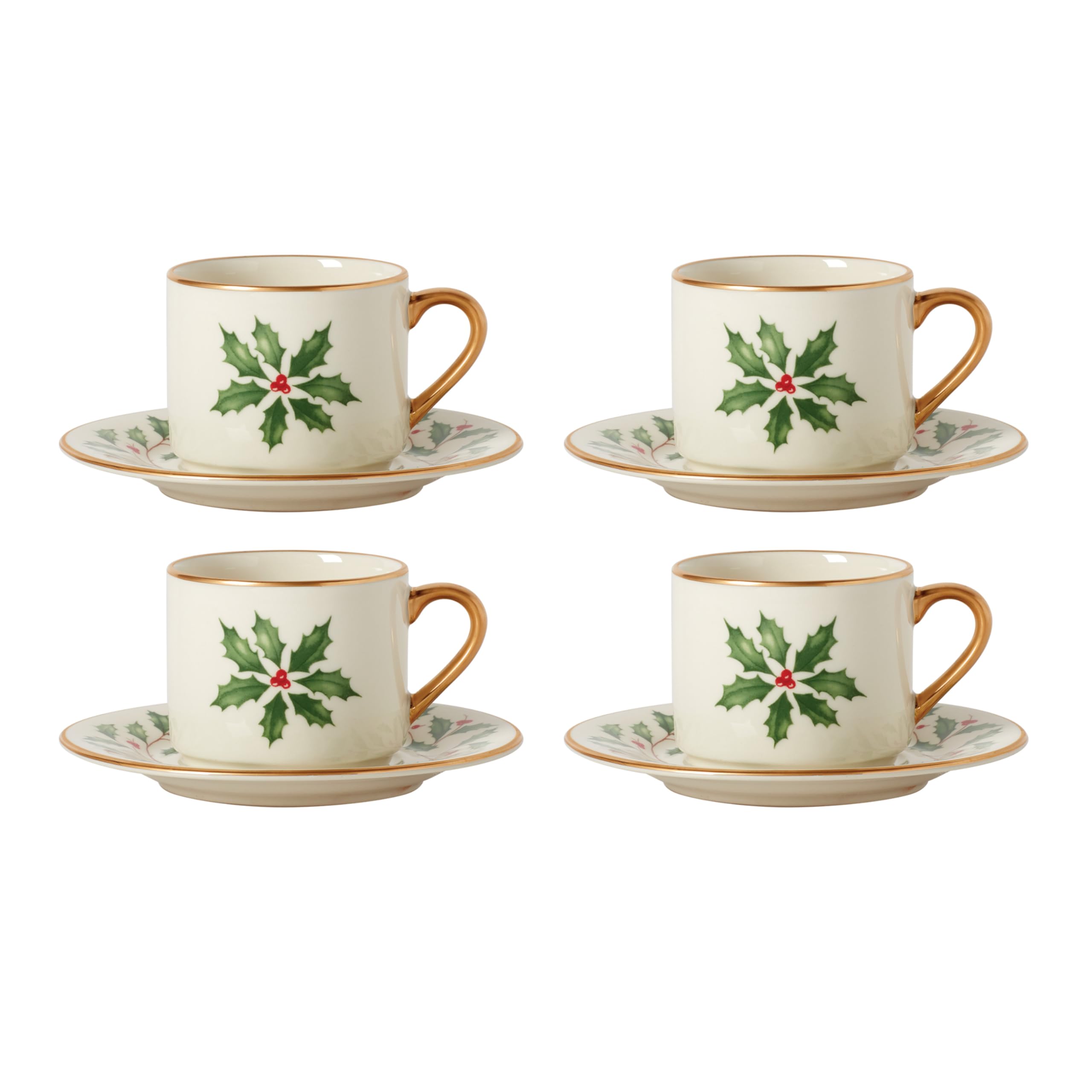 Lenox 894178, conjunto de tazas espresso de 4 piezas para cenas festivas