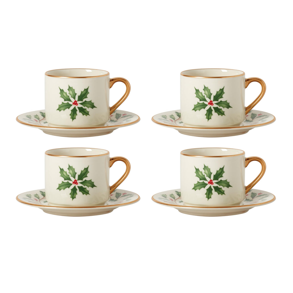 Lenox 894178, conjunto de tazas espresso de 4 piezas para cenas festivas