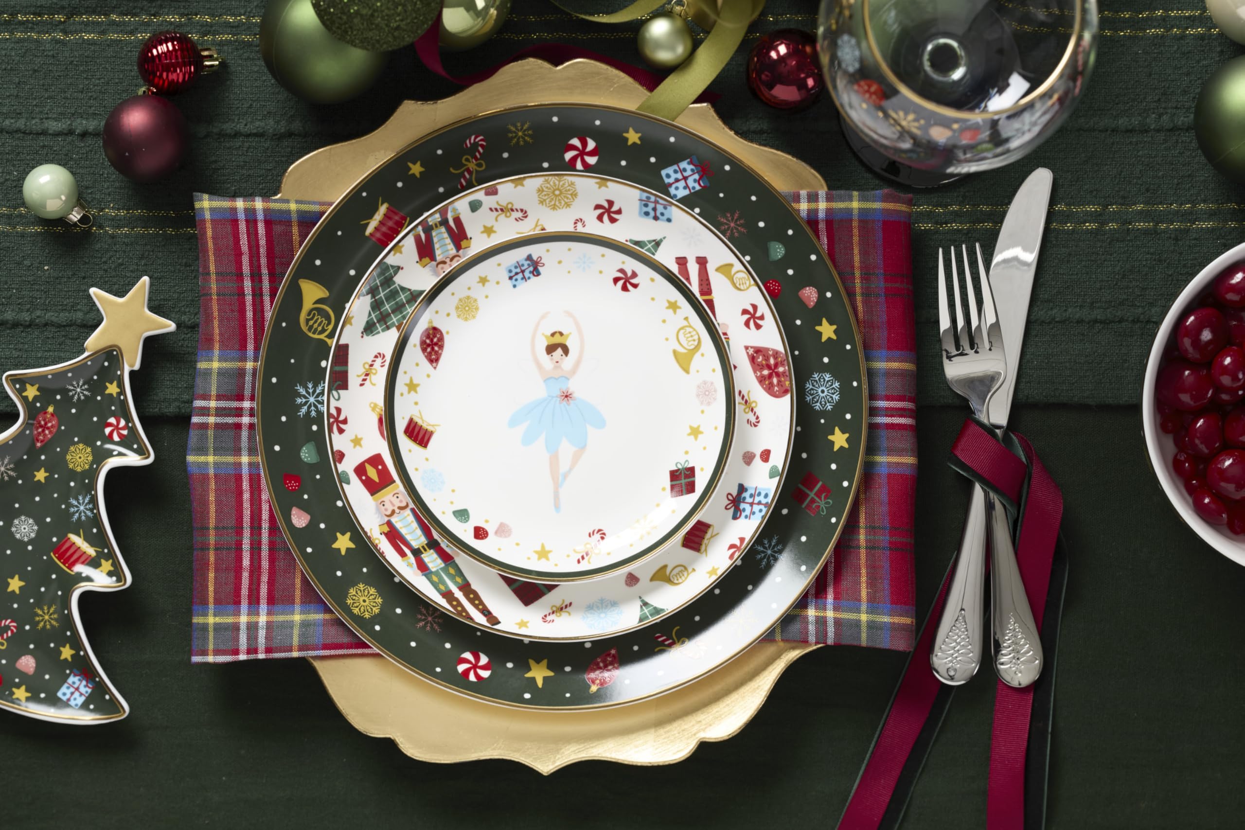 Lenox Plato para ensalada Baile del Cascanueces diseño festivo