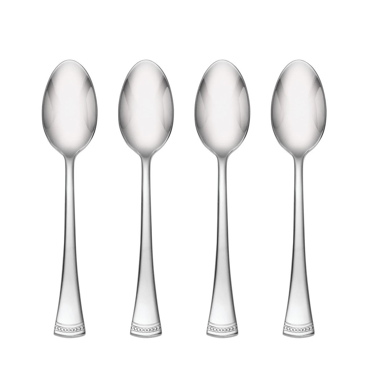 Cucharitas Lenox Portola con acabado espejo, conjunto de 4 ideal para diario.