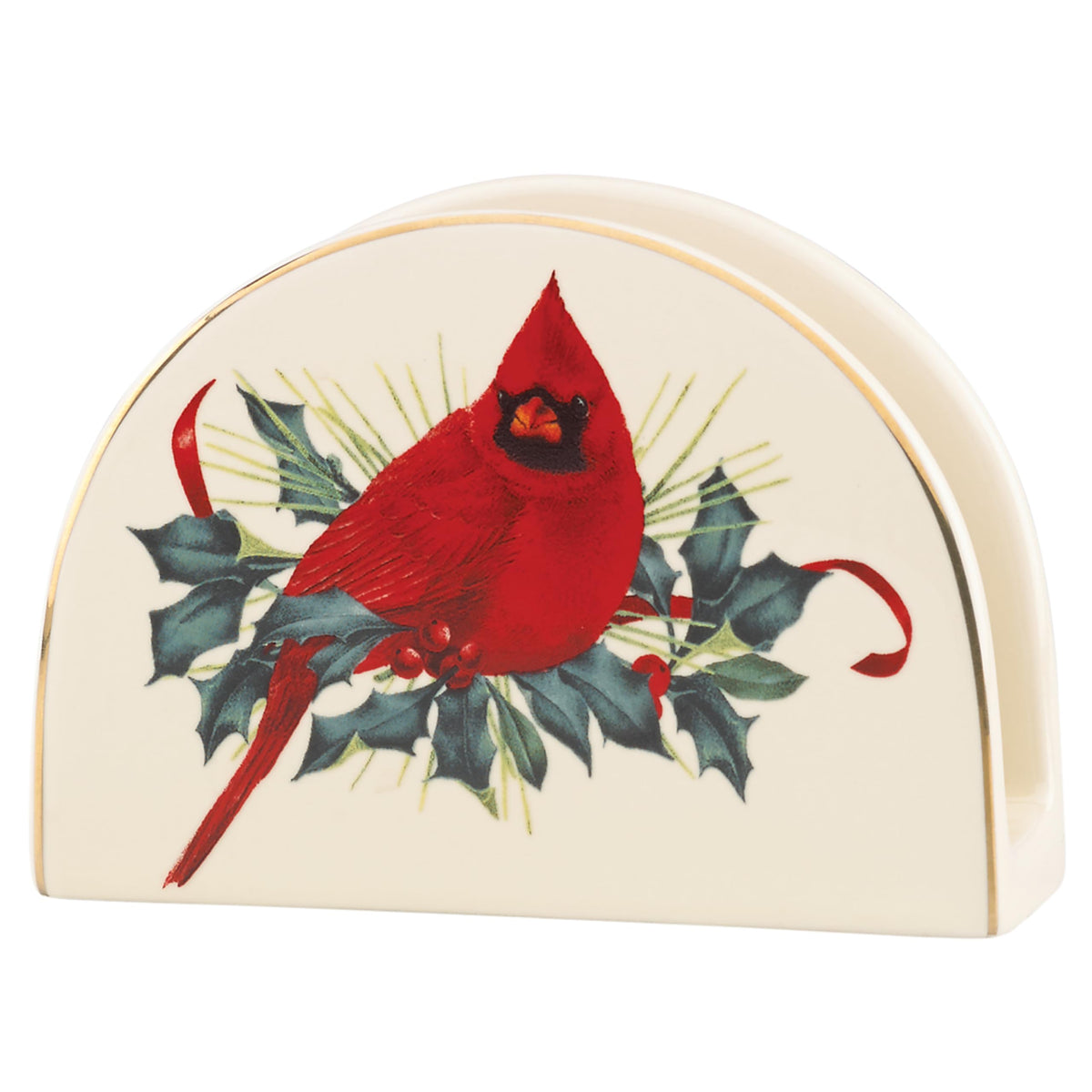 Lenox porta-servilletas Saludos invernales, decoración navideña elegante para la mesa.