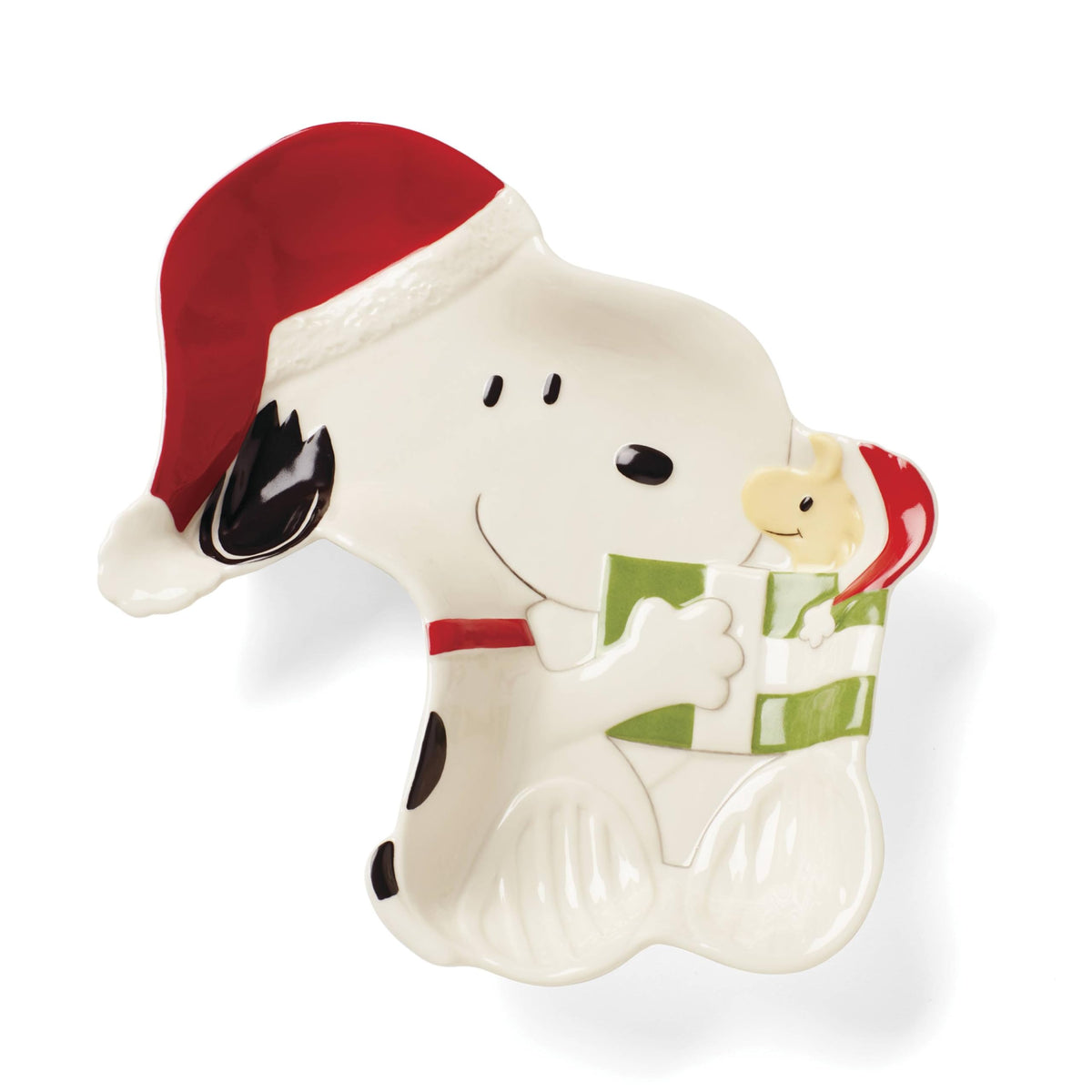 Lenox Snoopy plato de dulces, ideal para decorar la mesa festiva de Navidad.