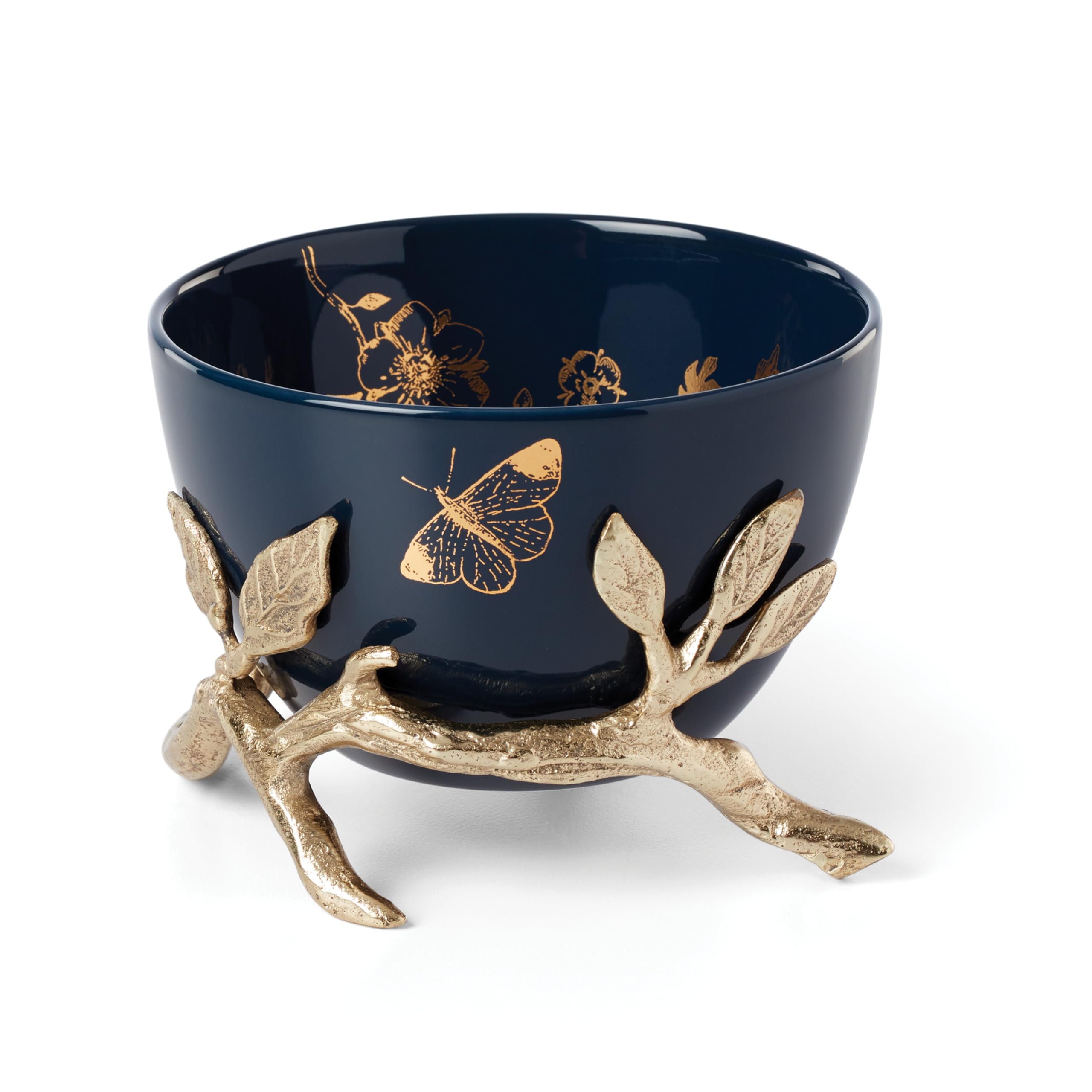 Lenox Sprig & Vine cuenco con soporte dorado para realzar la mesa.
