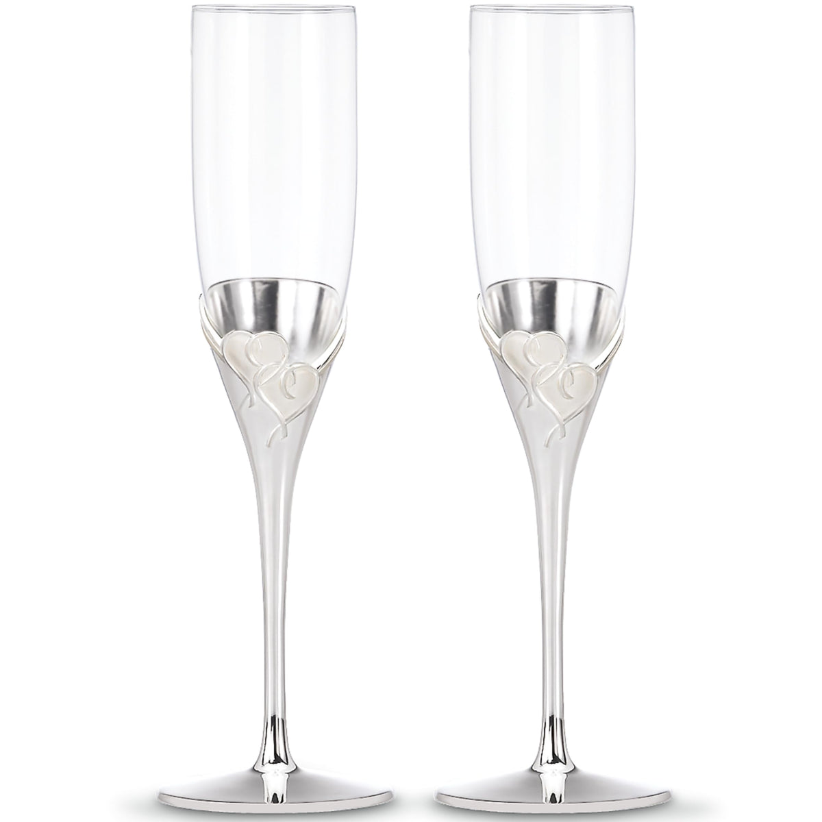 Copas Lenox True Love en plata para brindis elegantes.