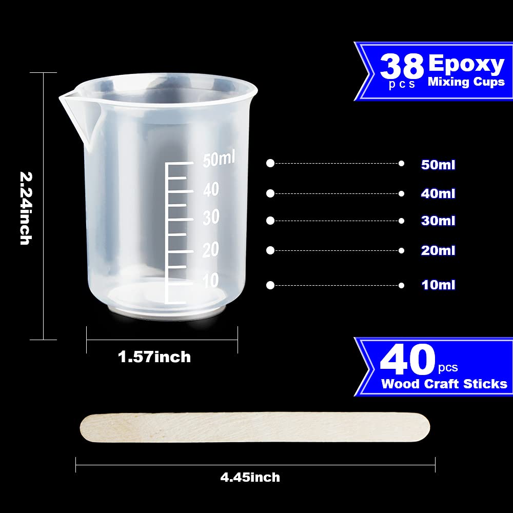 LEOBRO copas plásticas para resina con capacidad de 50 ml