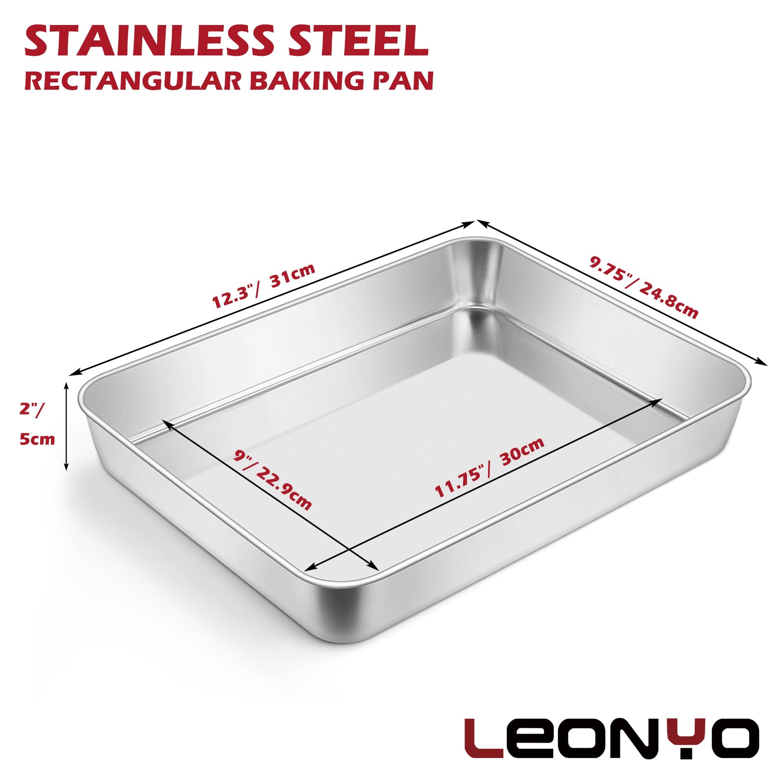 Pan Leonyo rectangular sin pegar, fácil desmoldar para postres perfectos.